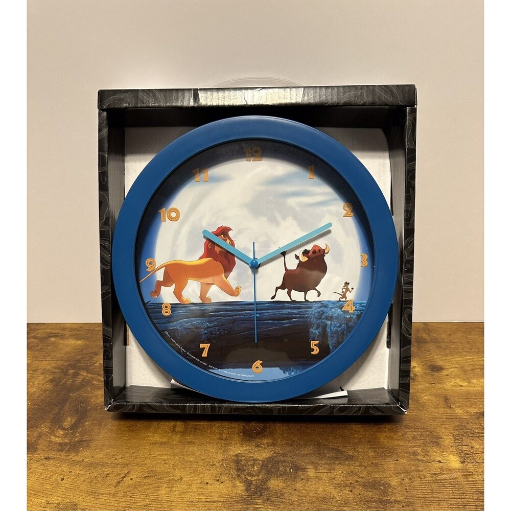 Classic Disney Lion King Wall Clock for Kids 9.5" Digital Blue NIB